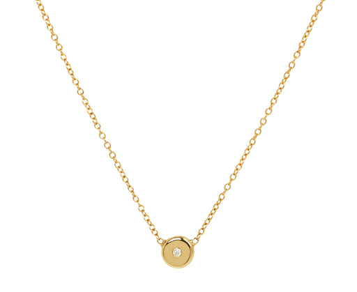 Small Gold Nugget and Diamond Necklace - TWISTonline 