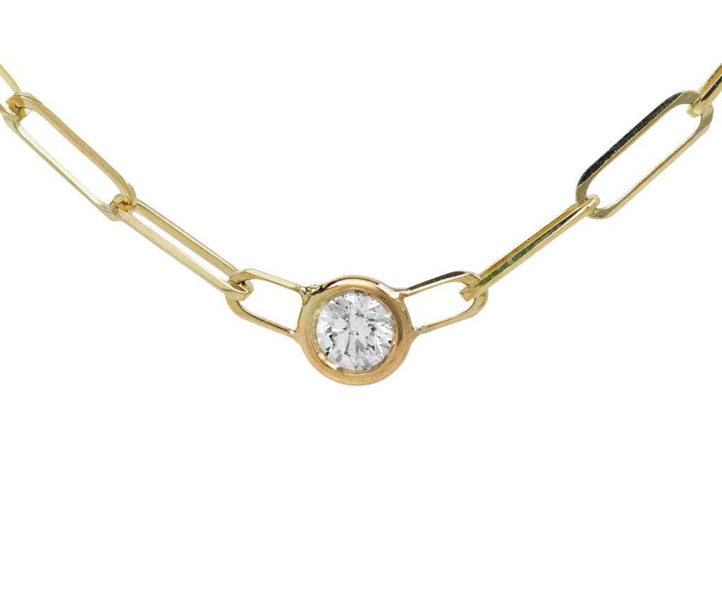 Zoë Chicco Floating Diamond Pendant Necklace - Closeup
