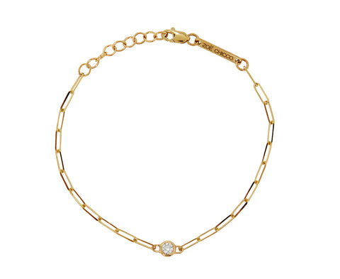 Zoë Chicco Diamond Paperclip Bracelet