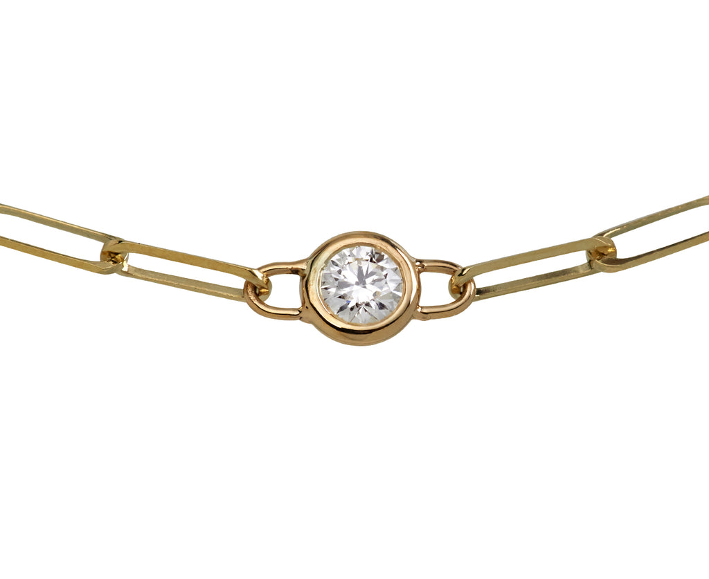 Zoë Chicco Diamond Paperclip Bracelet - Closeup