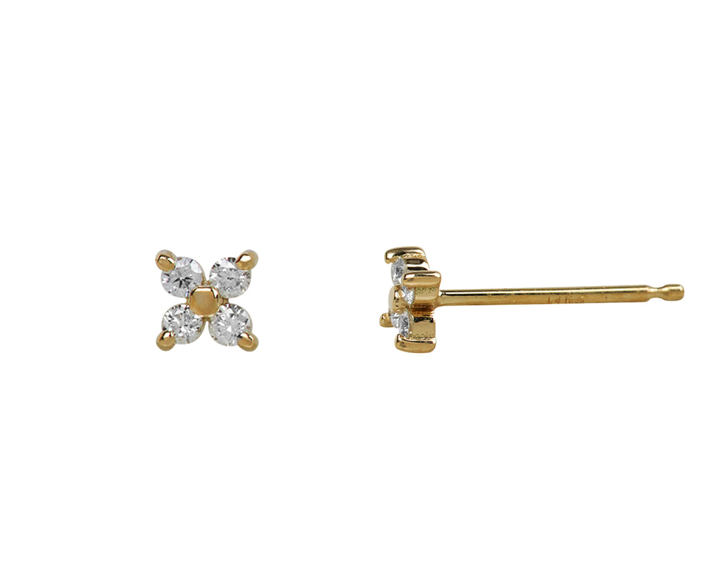 Zoë Chicco Diamond Quad Stud Earrings - Side View