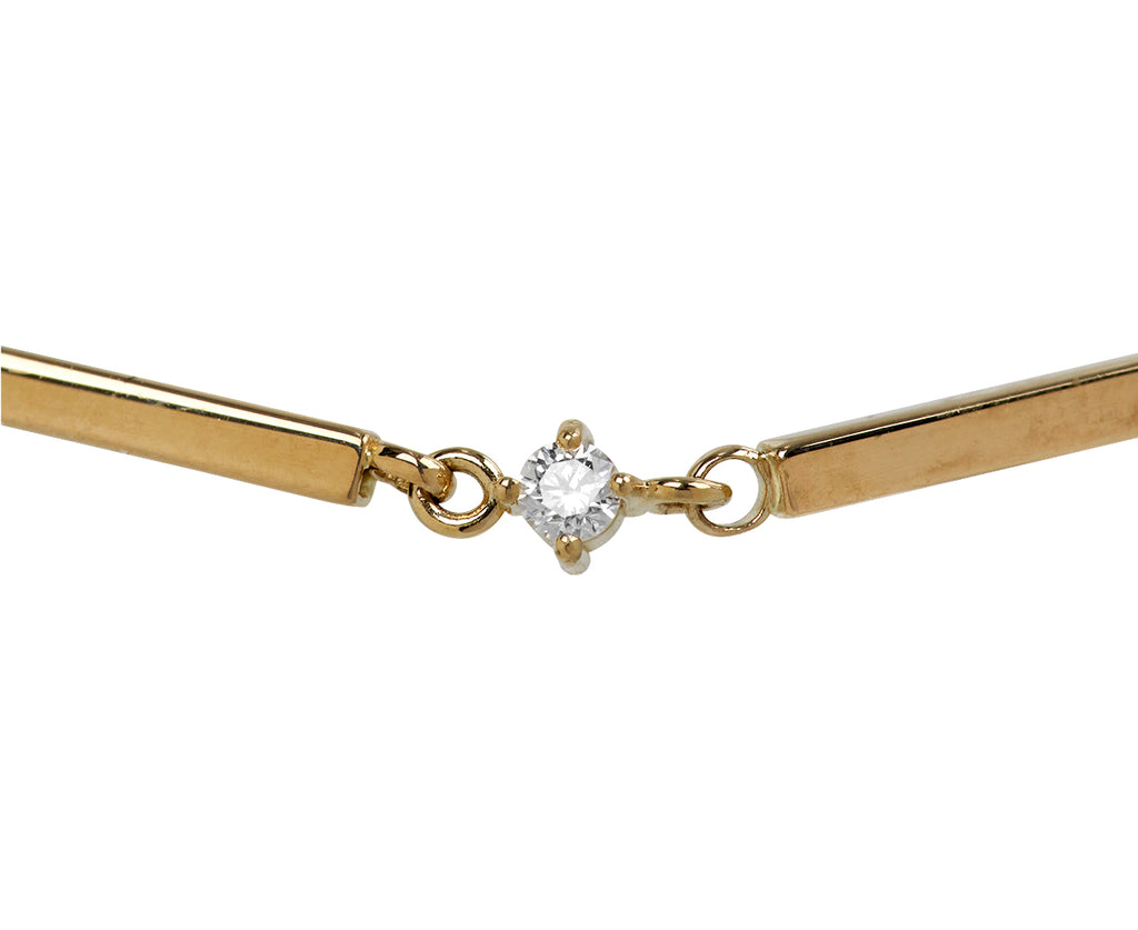 Zoë Chicco Gold Bars and Diamond Bracelet - Closeup