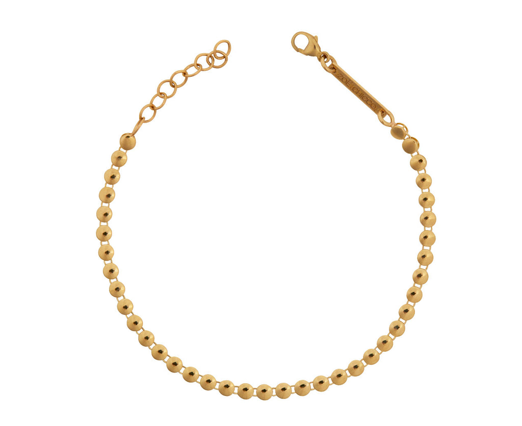 Zoë Chicco Puffed Gold Link Bracelet - open