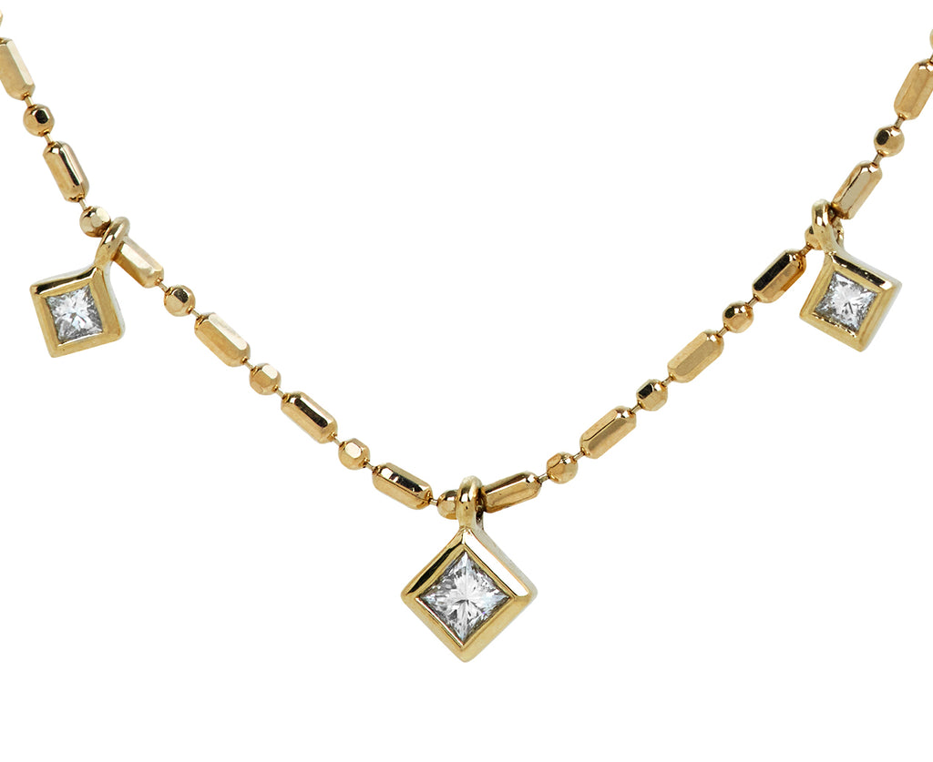 Zoë Chicco Dangling Diamond Pendant Necklace - Closeup