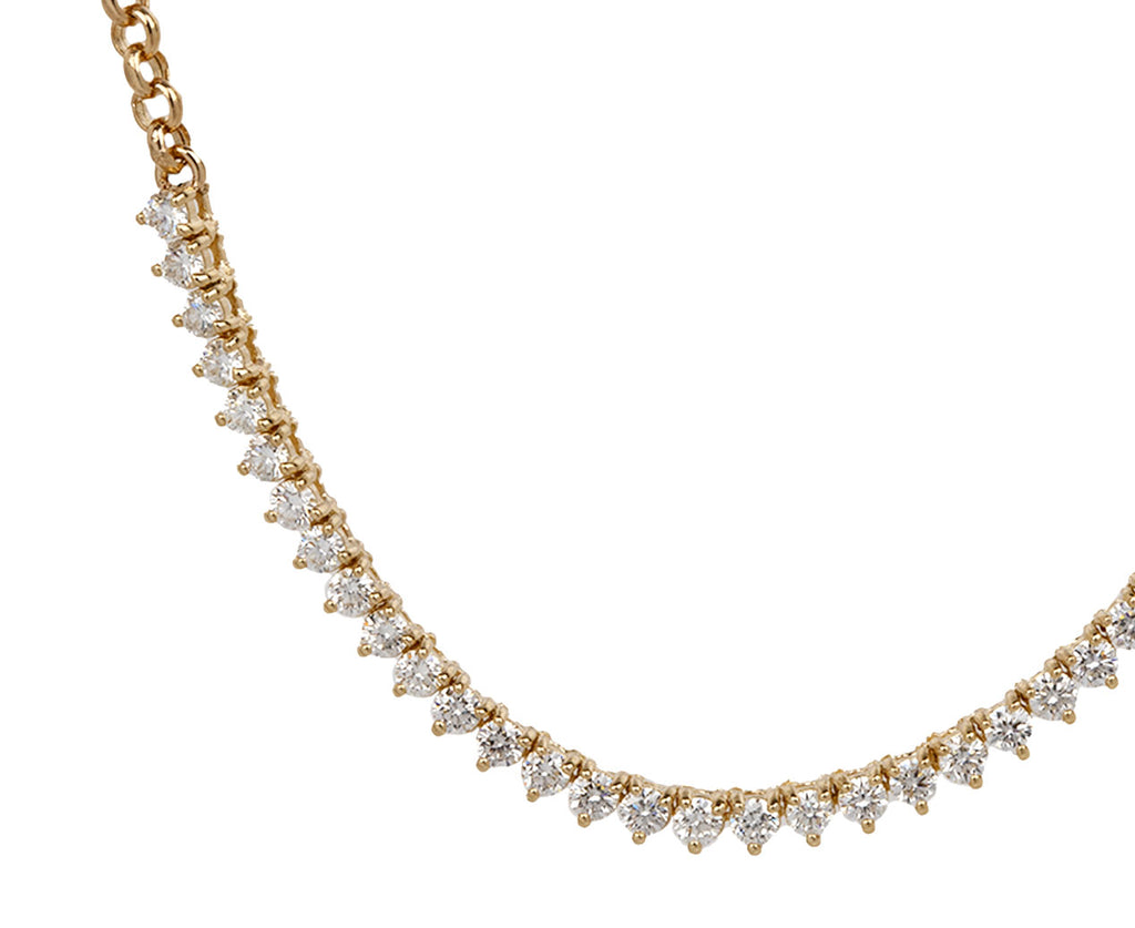 Zoë Chicco Diamond Tennis Segment Necklace - Closeup