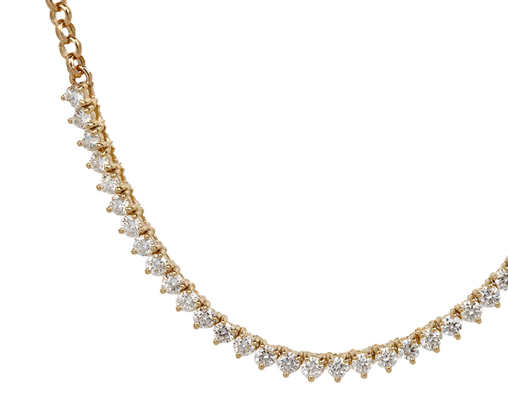 Zoë Chicco Diamond Tennis Segment Necklace - Closeup