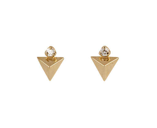 Zoë Chicco  Triangle Pyramid Stud Earrings