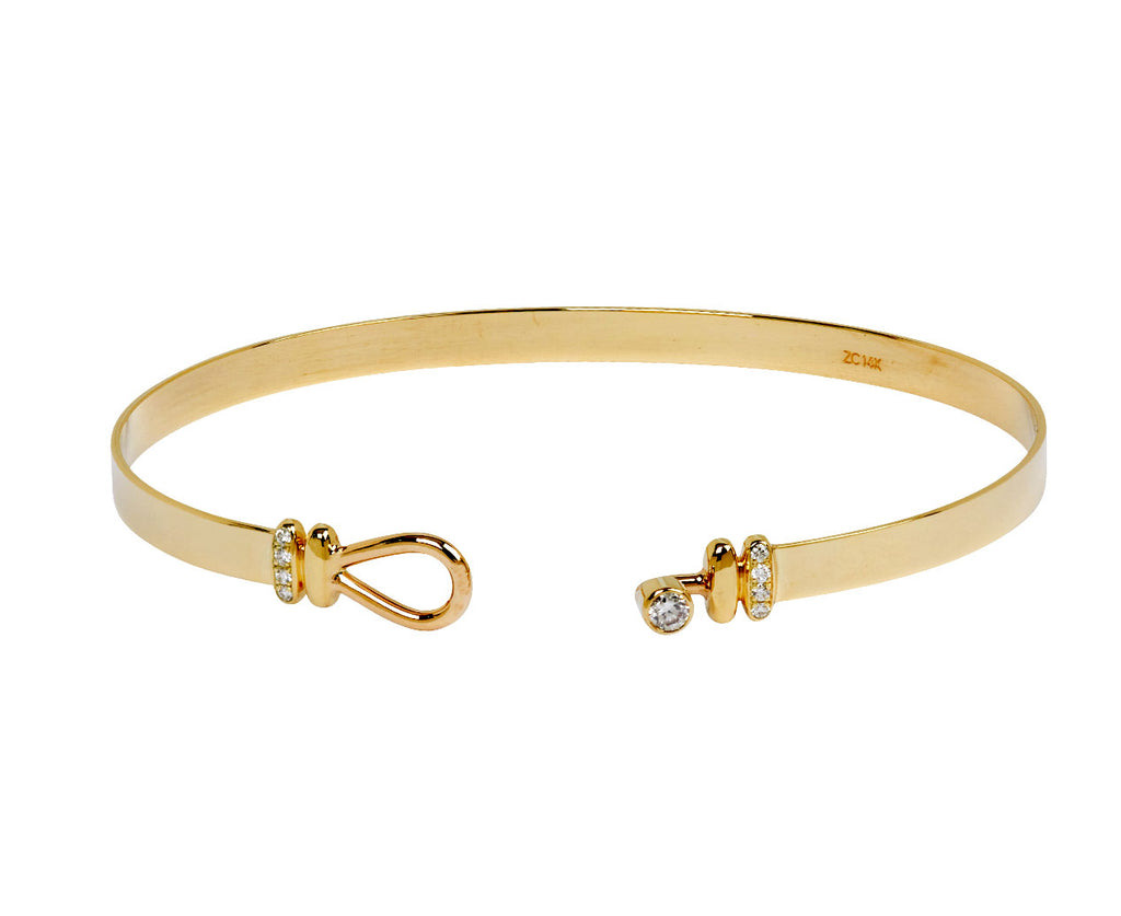 Diamond Hook and Eye Clasp Bracelet
