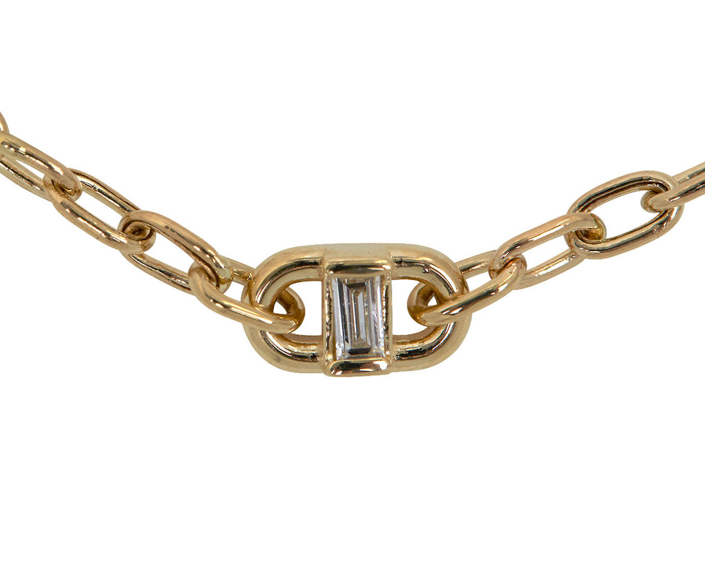 Zoë Chicco Oval Link and Diamond Bracelet - Closeup