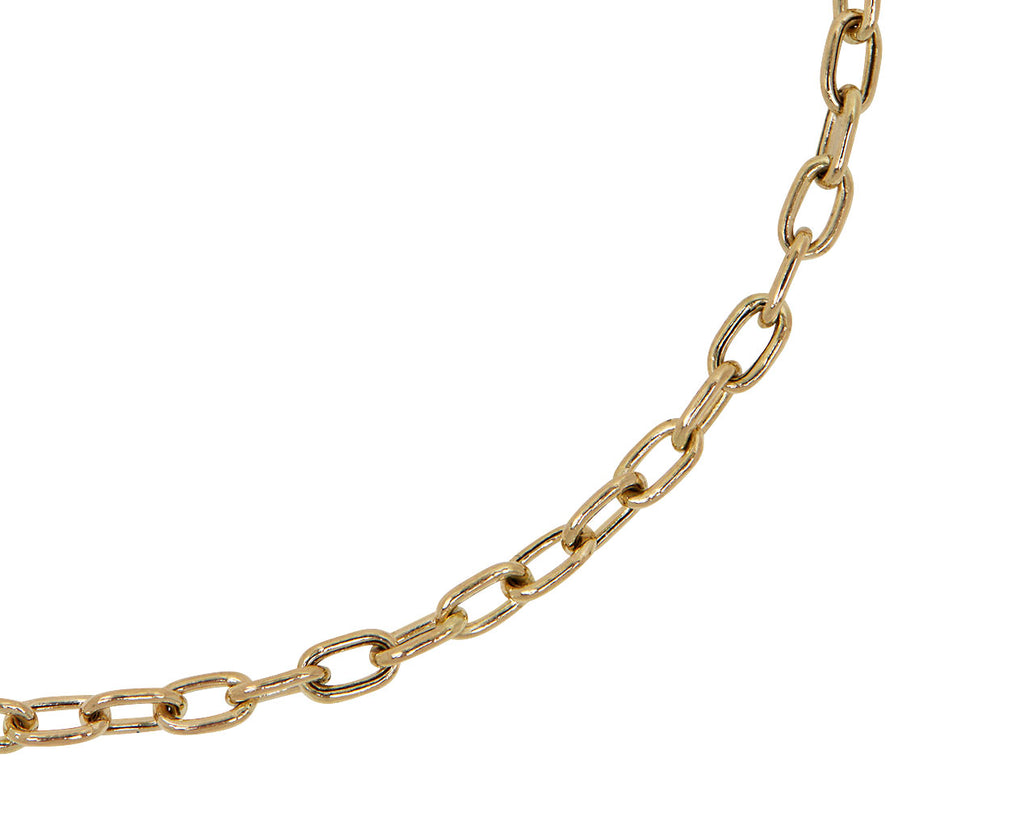 Zoë Chicco Oval Link and Diamond Bracelet - Chain Closeup