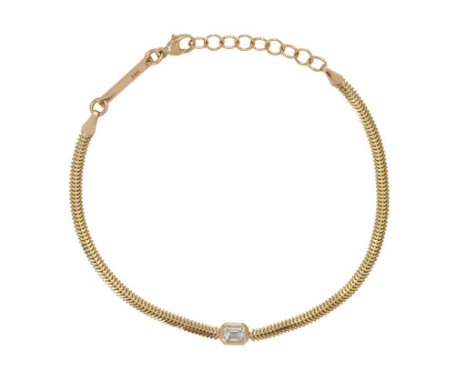 Zoë Chicco Oval Snake Chain and Diamond Bracelet