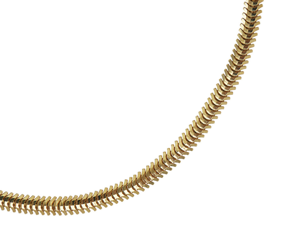 Zoë Chicco Oval Snake Chain and Diamond Bracelet - Chain Closeup