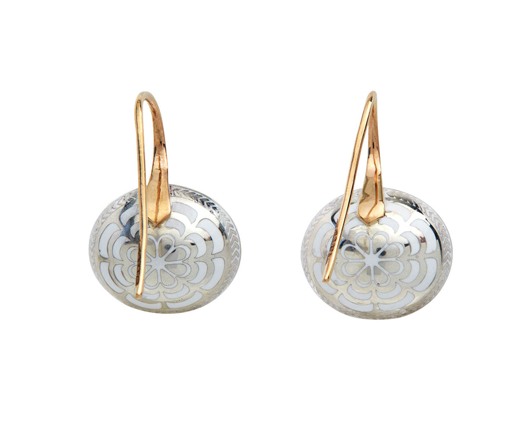 Oval Topaz Silver Tile Earrings