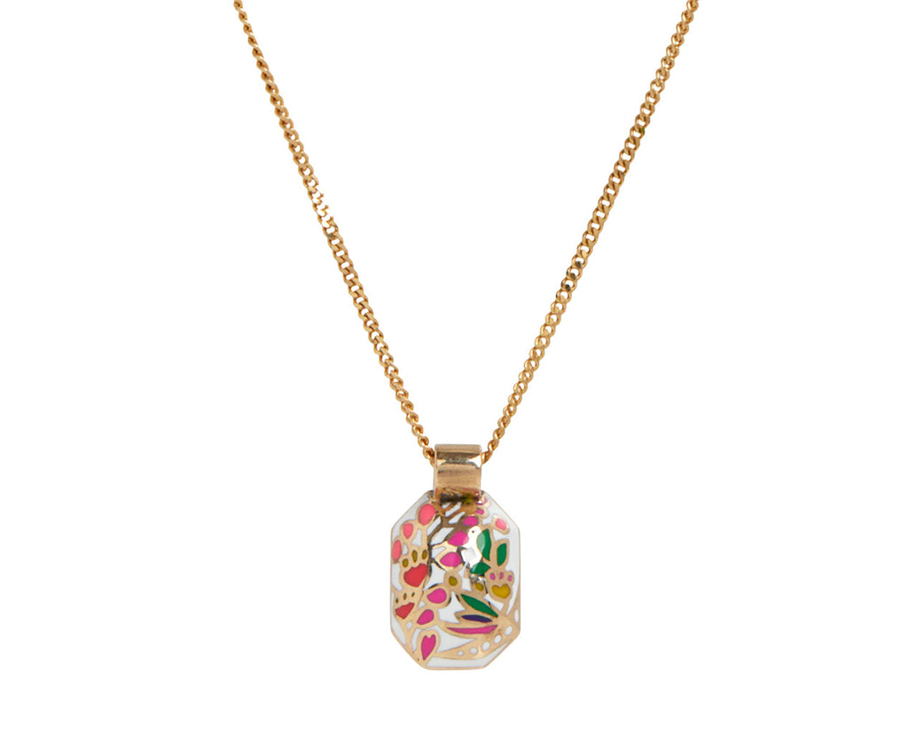 Lilac Spinel Sari Lucknow Pendant Necklace
