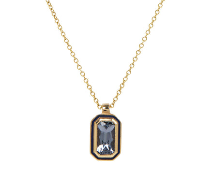 Mini Octagon Sari Gray Spinel Pendant Necklace