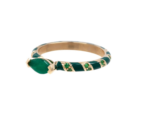 Emerald Candy Stacking Ring