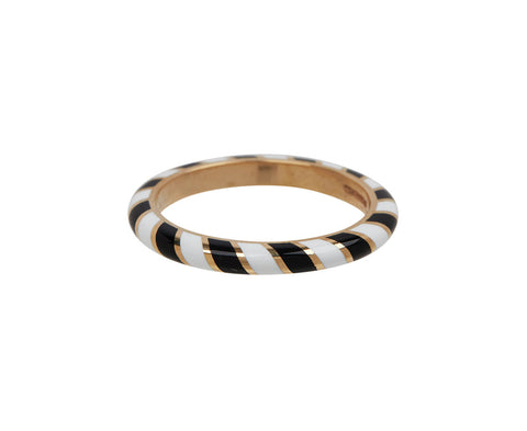Black and White Striped Slim Memphis Candy Band