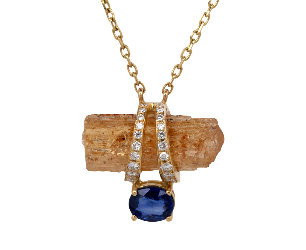 Clara Chehab Small Oval Oracle Imperial Topaz Necklace