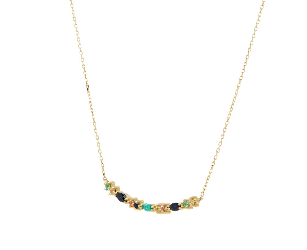 Emerald and Sapphire Gaia 1 Necklace