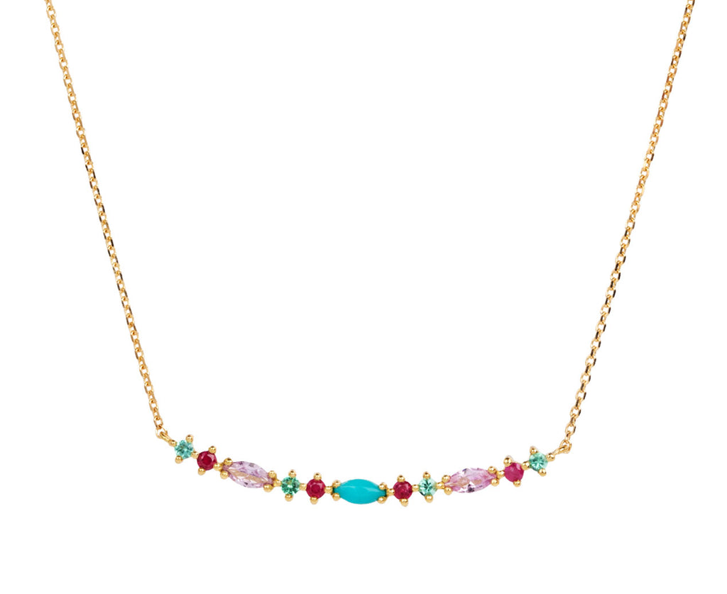Sophie d'Agon Turquoise and Multi Stone Gaia 1 Necklace