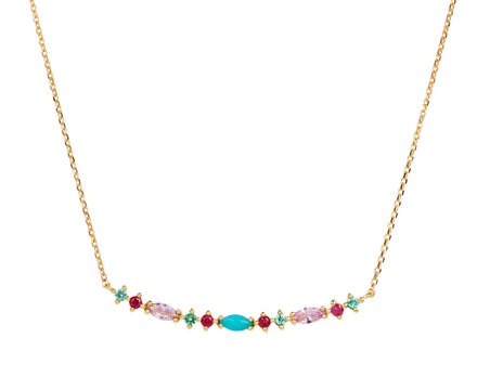 Sophie d'Agon Turquoise and Multi Stone Gaia 1 Necklace