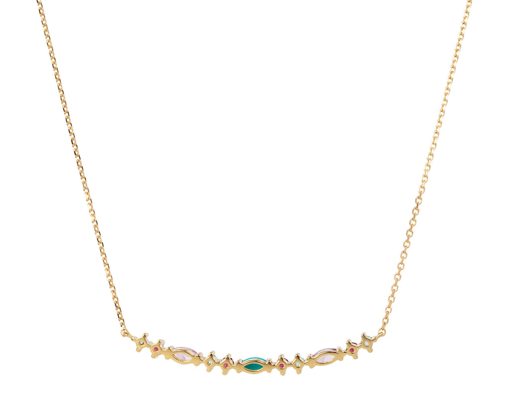 Sophie d'Agon Turquoise and Multi Stone Gaia 1 Necklace Back