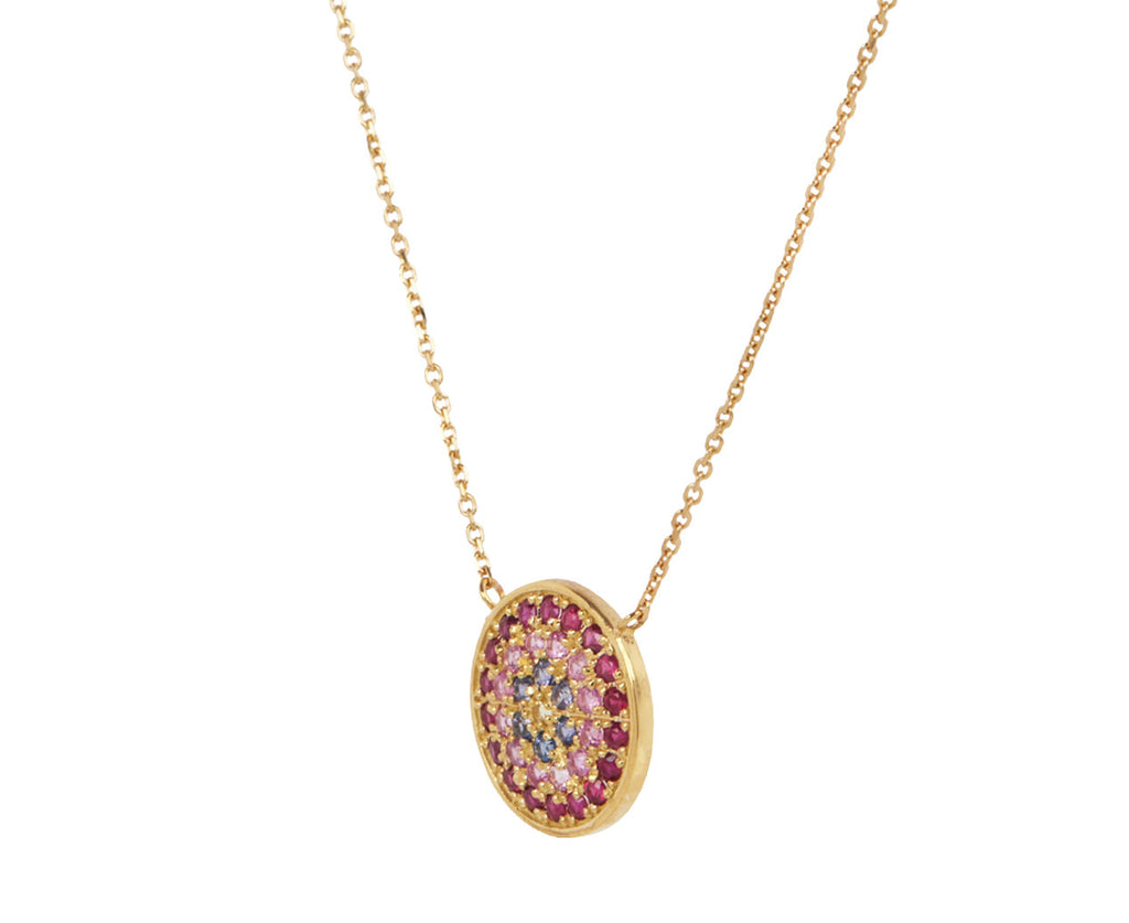 Sophie d'Agon Ruby and Sapphire Yellowstone 1 Necklace Side View