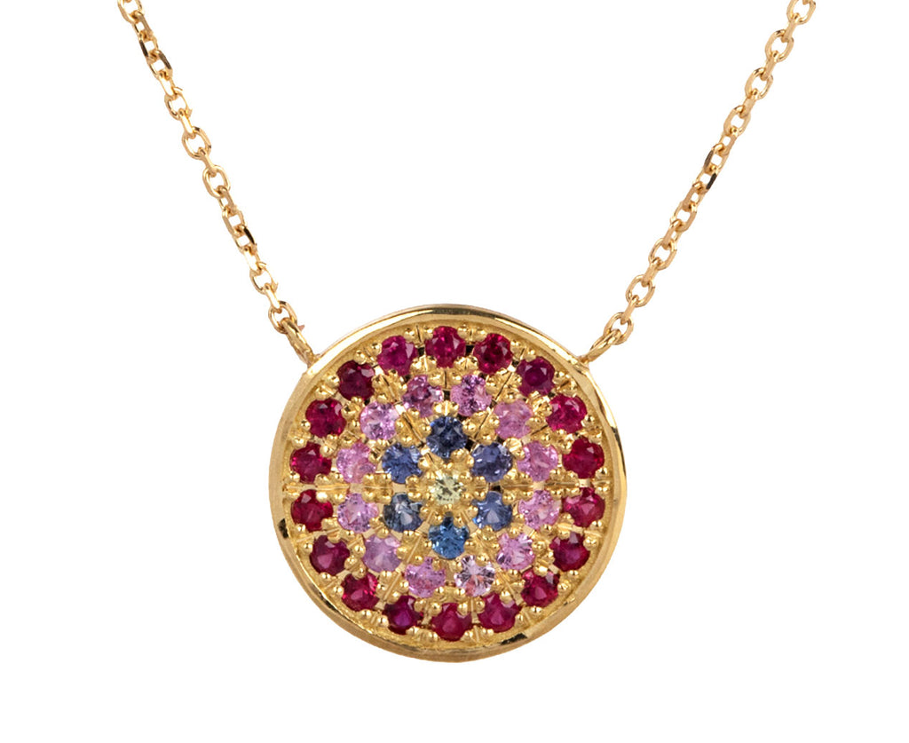 Sophie d'Agon Ruby and Sapphire Yellowstone 1 Necklace Close Up