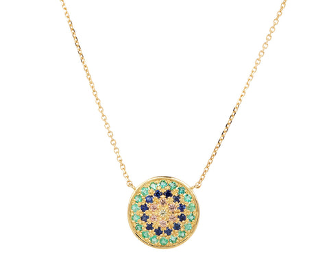 Sophie d'Agon Emerald and Sapphire Yellowstone 1 Necklace
