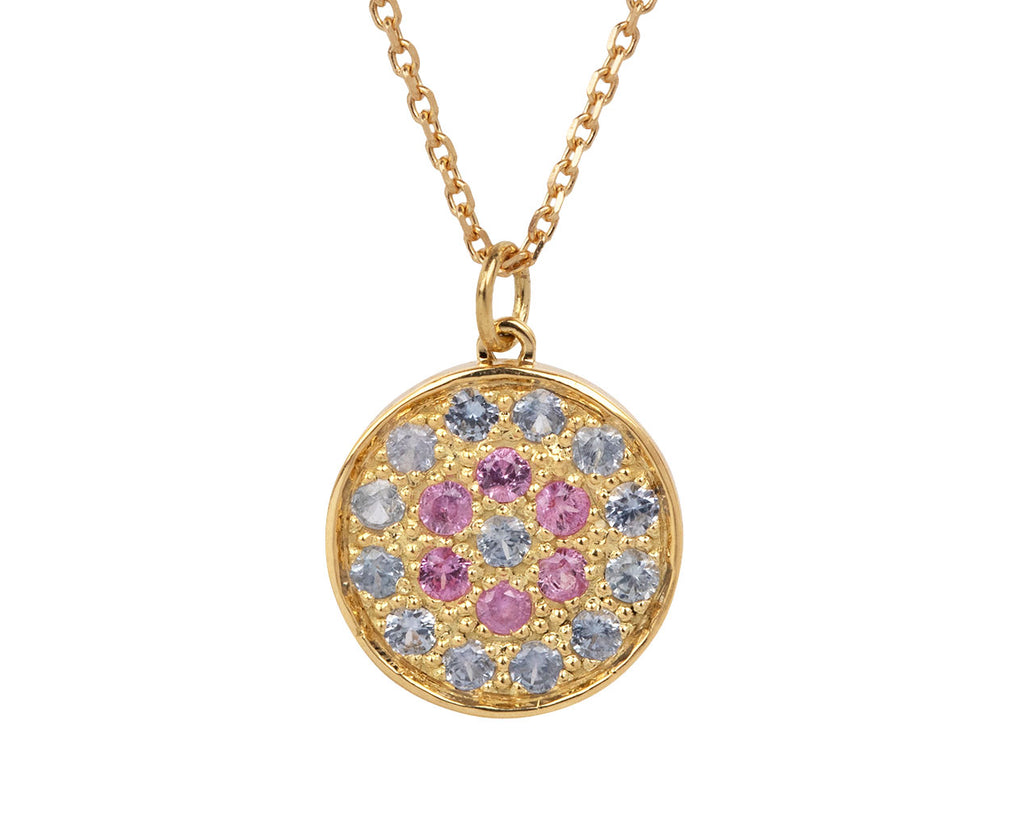 Sophie d'Agon Lavender and Pink Sapphire Babystone 1 Necklace Close Up