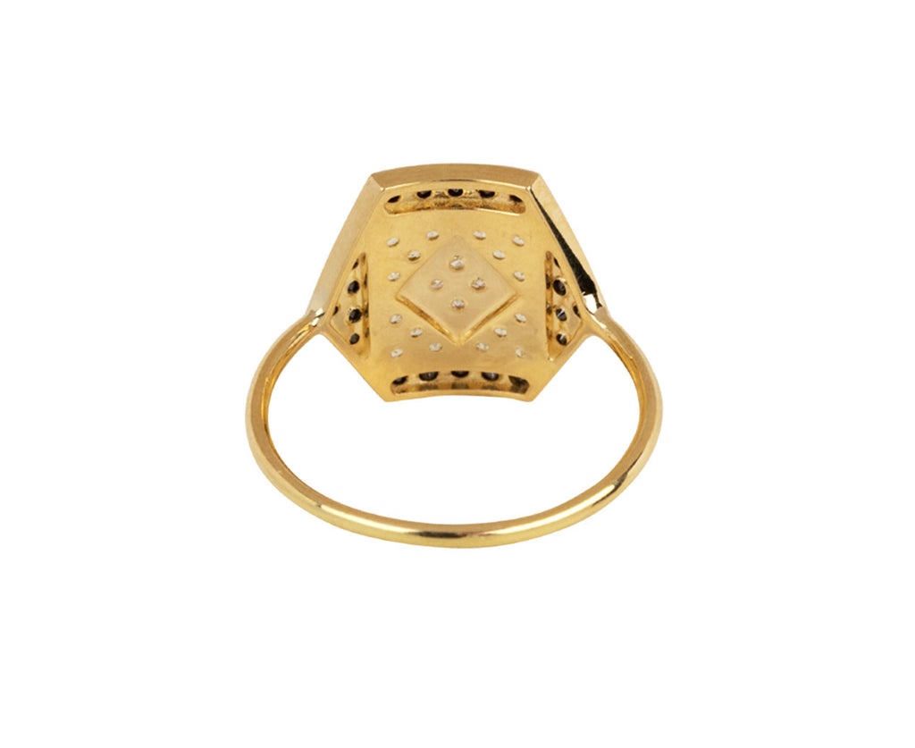 Black Diamond and Sapphire Paloma 1 Ring