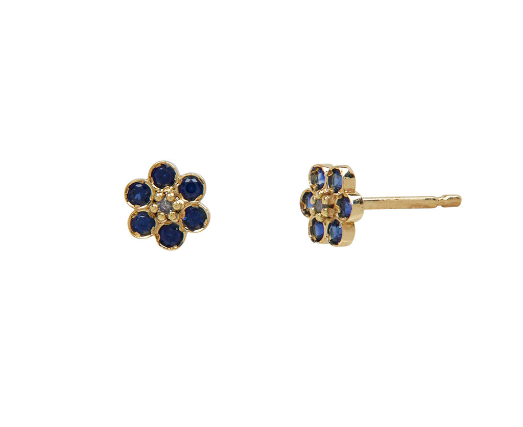 Sapphire Miniflower 4 Stud Earrings