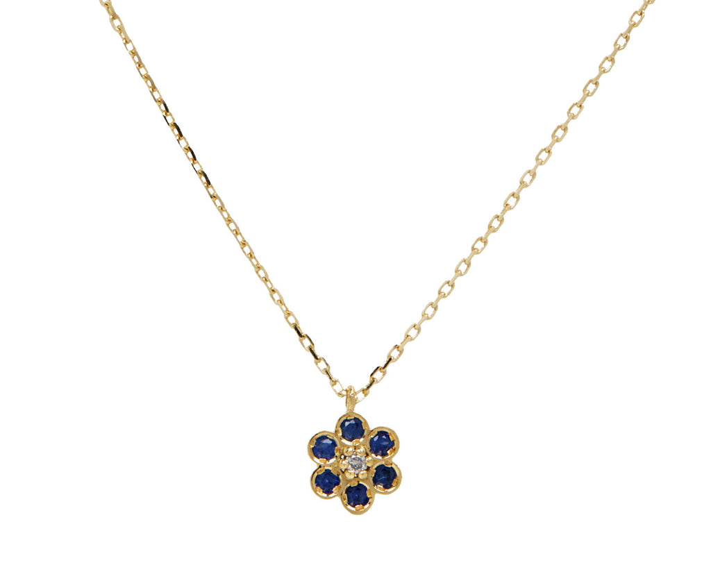 Sapphire Miniflower 1 Necklace