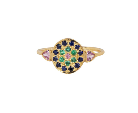 Sophie d'Agon Sapphire and Emerald Babystone 2 Ring