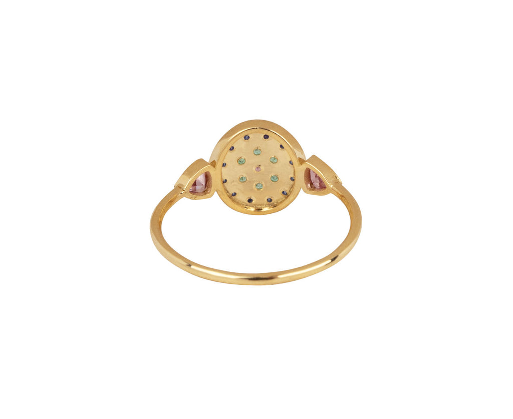 Sapphire and Emerald Babystone 2 Ring