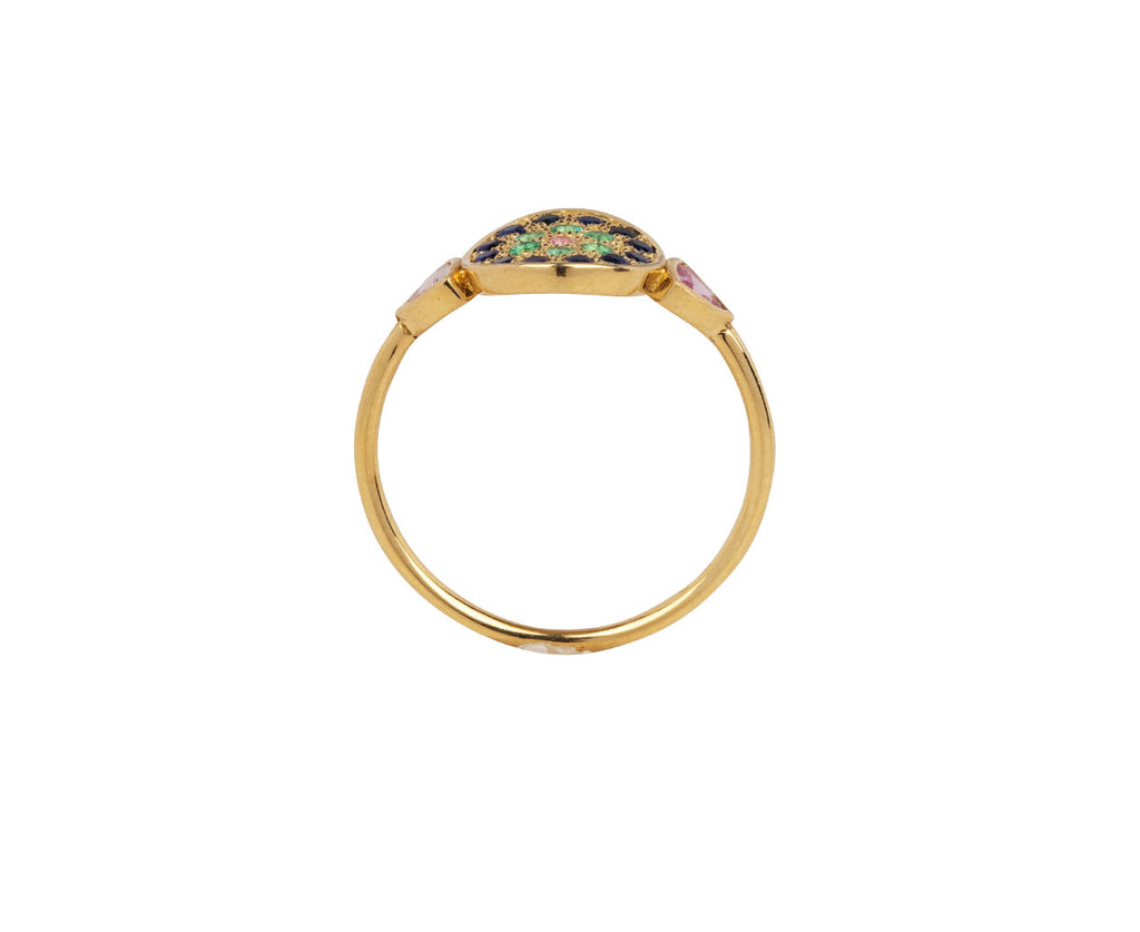 Sapphire and Emerald Babystone 2 Ring