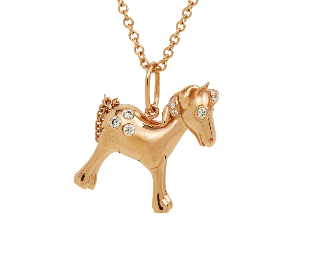 Fire Horse 18KPG CT 0.10 white diamonds - TWISTonline 
