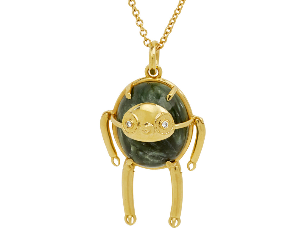 Baby Sloth 18KPG Seraphinite  CT 0.03  White Diamonds - TWISTonline 
