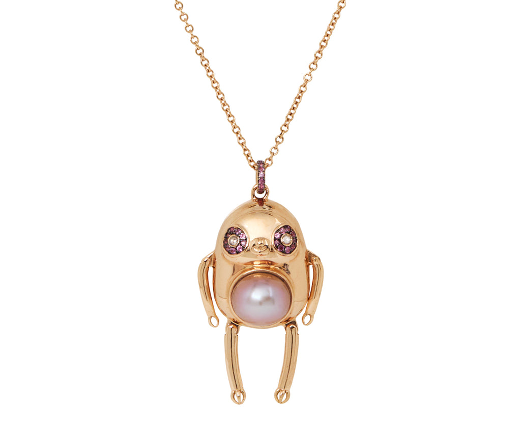 South Sea Pearl Plenitude Sloth Necklace