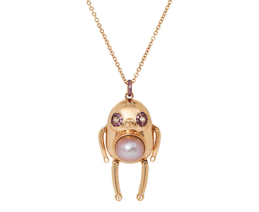 South Sea Pearl Plenitude Sloth Necklace