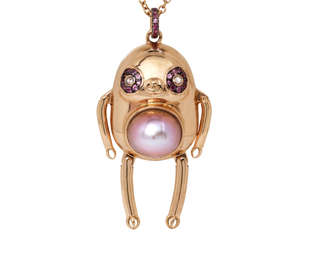 South Sea Pearl Plenitude Sloth Necklace