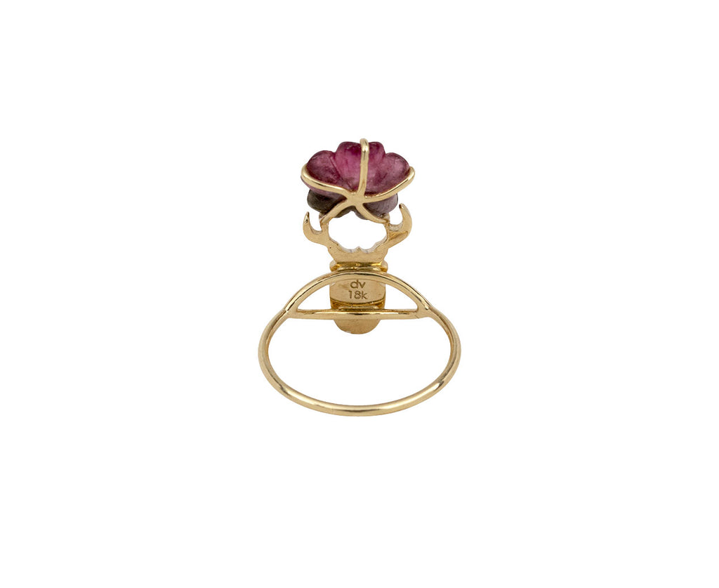 Tourmaline Flower Khepri Ring