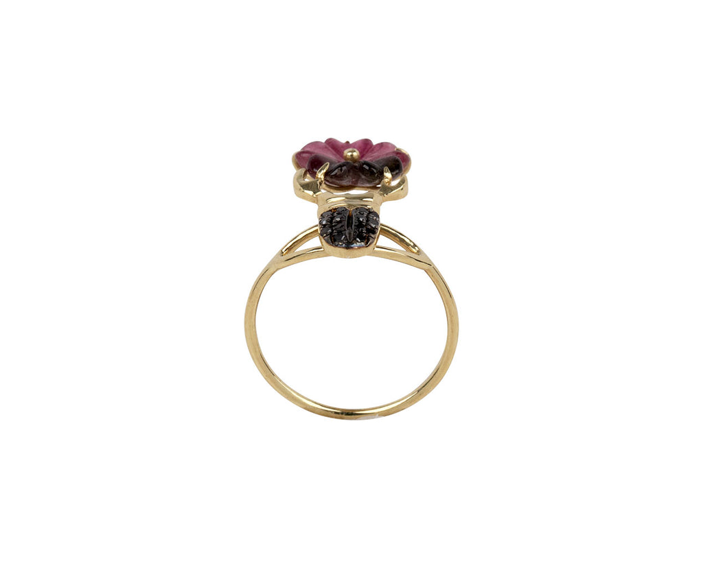 Tourmaline Flower Khepri Ring