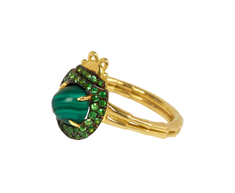 Malachite Ladybug Ring - TWISTonline 