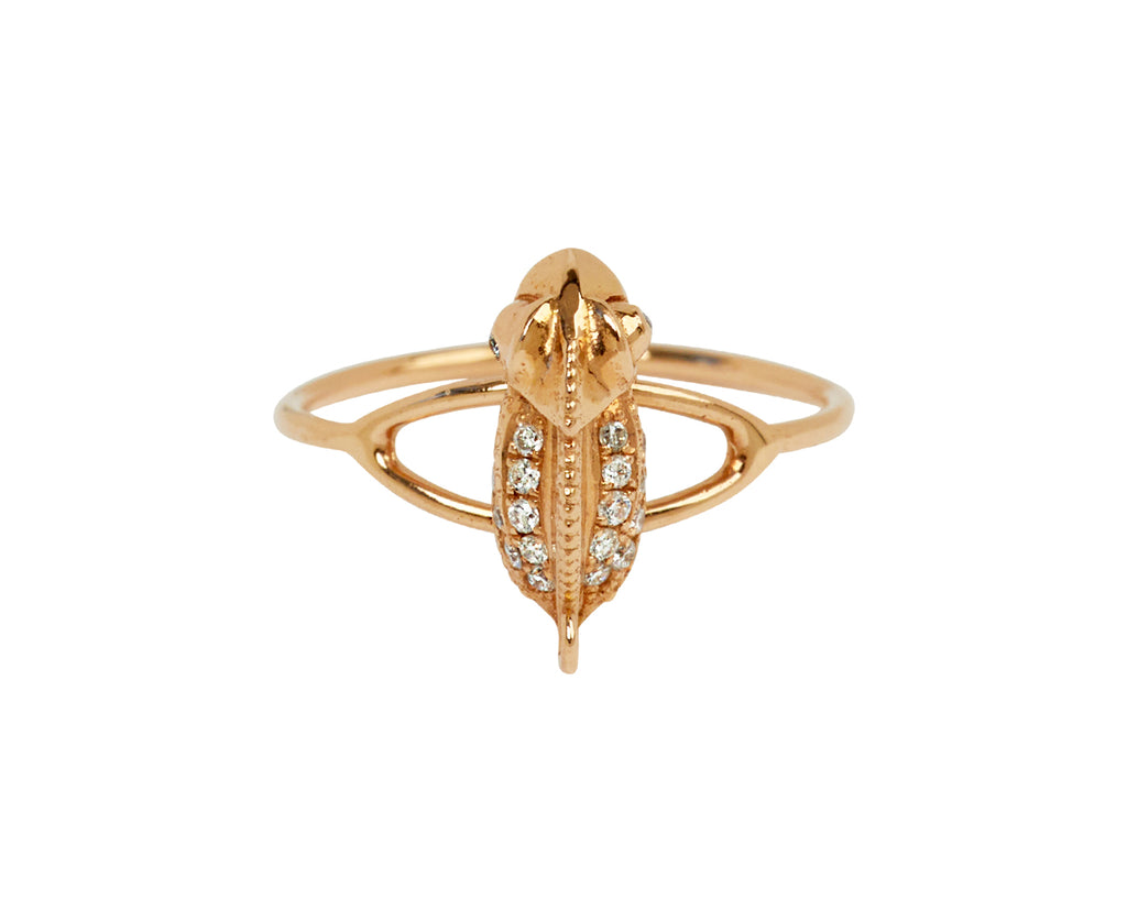 Tiny Chameleon Ring 18KYG CT 0.18 White diamonds - TWISTonline 