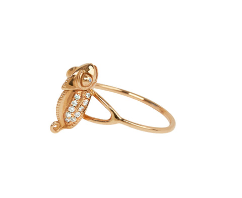 Tiny Chameleon Ring 18KYG CT 0.18 White diamonds - TWISTonline 