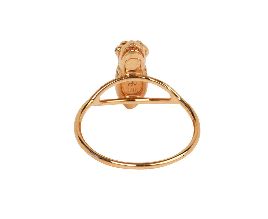 Tiny Chameleon Ring 18KYG CT 0.18 White diamonds - TWISTonline 