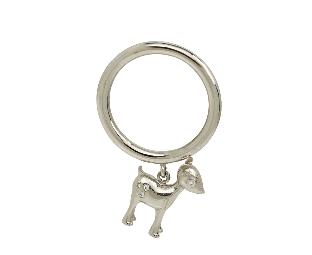 Newborn Fawn Ring 18KWG CT 0.08 white diamonds - TWISTonline 
