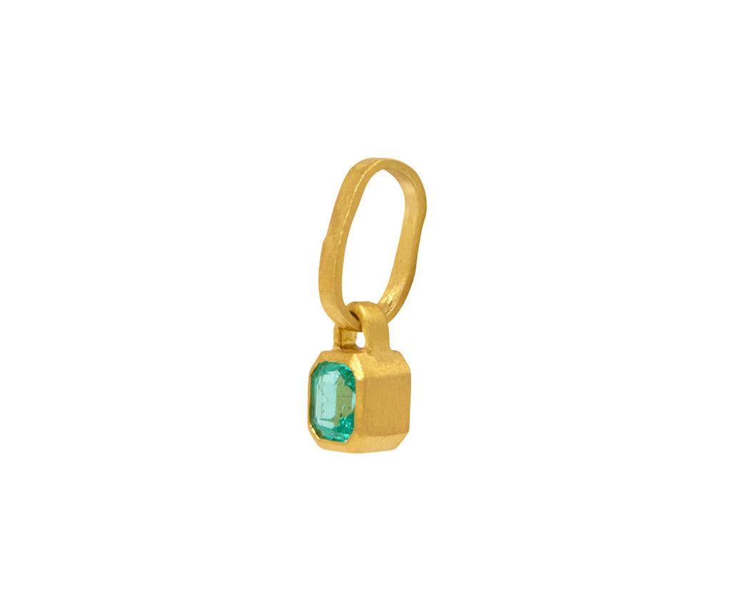 Mini Emerald Cut Emerald Pendant ONLY