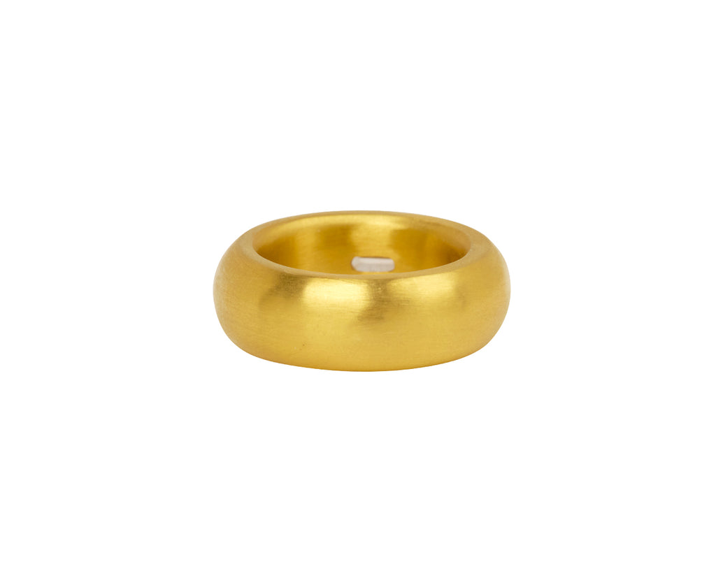 Old Cushion Cut Brown Diamond Oversized Signature Band